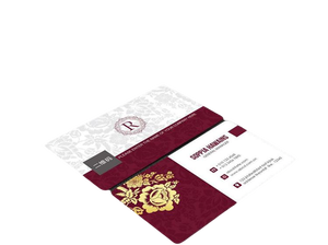 Đen sang trọng in lá vàng dập nổi Cảm ơn bạn giấy thẻ kinh doanh với logo vàng - Product Image 2