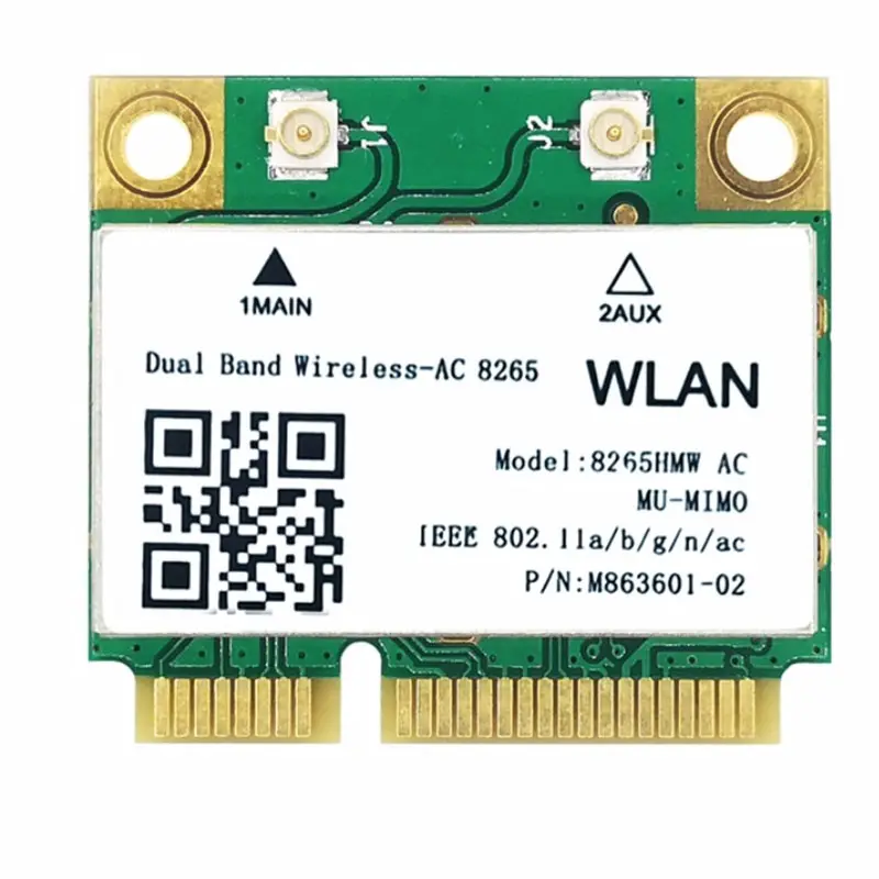 ใหม่ Dual Band Wireless-AC 8265สำหรับ Intel 8265HMW 2.4G/5Ghz 802.11ac 867Mbps BT 4.2 8265AC มินิ PCI-E การ์ด Wi-Fi ไร้สาย