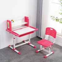 Bureau et chaise réglable en hauteur pour enfants, ensemble table d'apprentissage, mobilier de maison