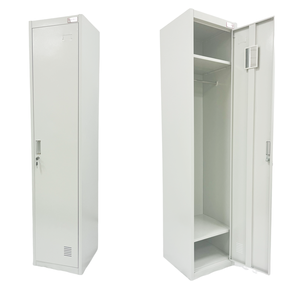 <span class=keywords><strong>Armadio</strong></span> Moderno in Ferro a Singola <span class=keywords><strong>Anta</strong></span>, Mini Guardaroba in Acciaio con Altezza Regolabile, Arredamento per <span class=keywords><strong>Camera</strong></span> <span class=keywords><strong>da</strong></span> <span class=keywords><strong>Letto</strong></span> Studenti e Ufficio Domestico - Product Image 1