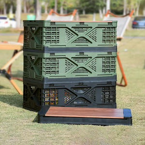 Bacs empilables pliables <span class=keywords><strong>avec</strong></span> Logo personnalisé, caisse mobile en plastique, <span class=keywords><strong>couvercle</strong></span> en bois, boîte <span class=keywords><strong>de</strong></span> <span class=keywords><strong>Transport</strong></span> <span class=keywords><strong>de</strong></span> stockage en plastique - Product Image 5