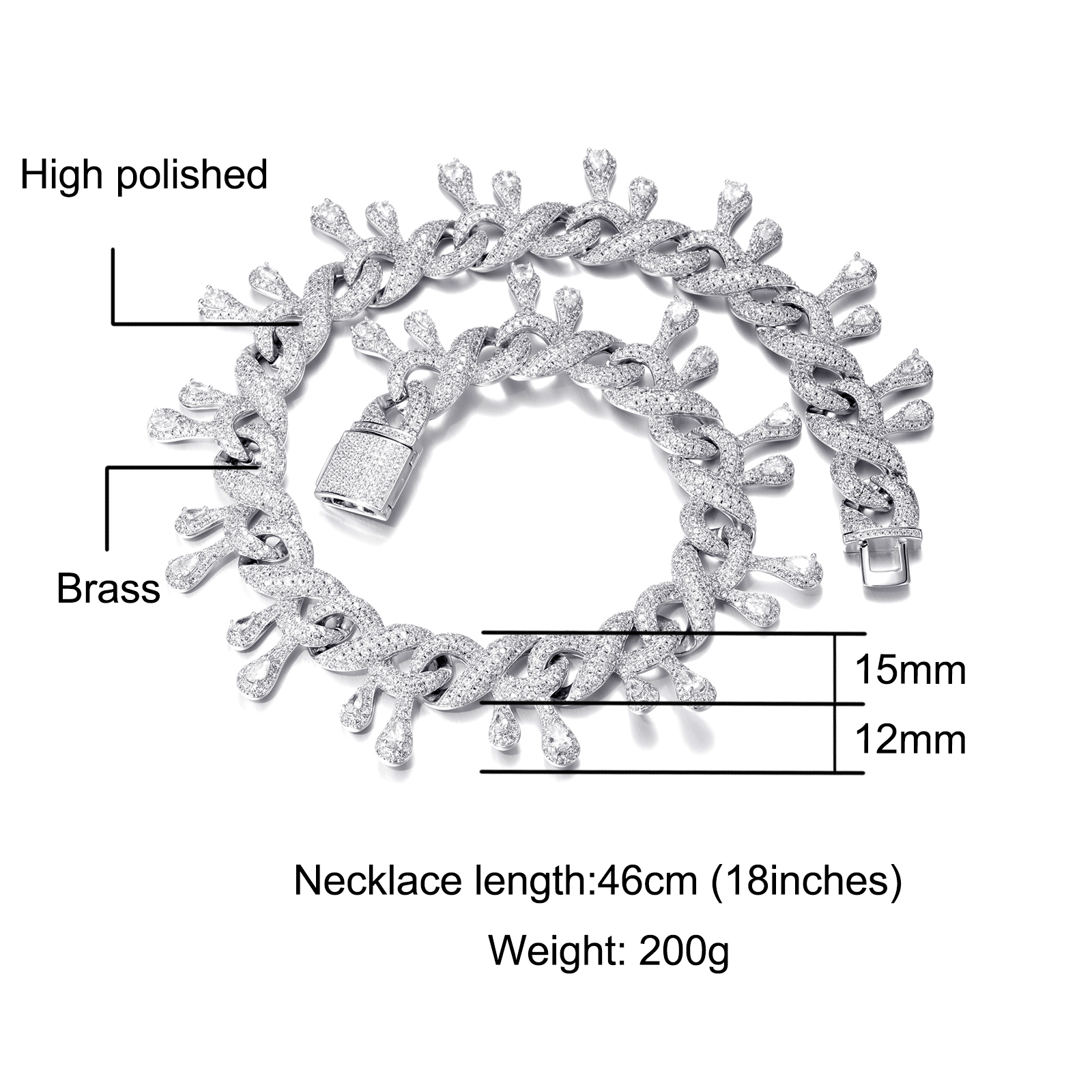 N03284-Infinity Cuban 15mm Argent