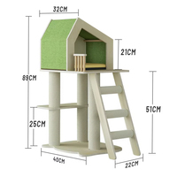 Arbre à chat intégré avec échelle de planche à gratter pour lit de maison de chat Compact SpaceSaving Highly WearResistant Multifunctional PetStand