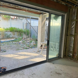 Portes coulissantes extérieures modernes à poches dissimulées Grande <span class=keywords><strong>porte</strong></span>-fenêtre double en aluminium trempé Verre caché Sécurité empilable <span class=keywords><strong>Coulissante</strong></span> - Product Image 2