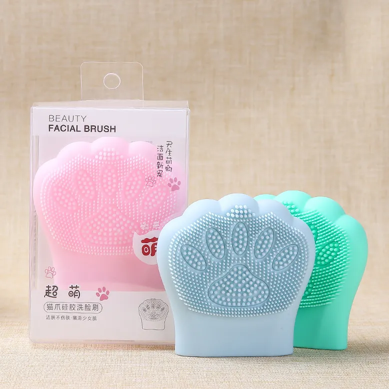 Lameila Custom Logo Cat Shape Silicone Face Brush Beauty Skin Care Deep Cleansing Silicone Facial Cleansing Brush C0372