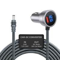 Câble d'alimentation pour véhicule Starlink Mini, convertisseur DC-DC élévateur de tension, prise allume-cigare, USB-A, Type-C, charge rapide, écran LED