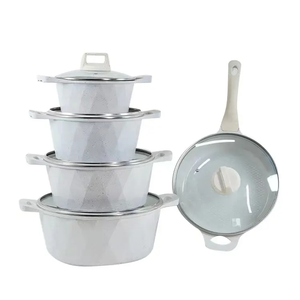 Kitchen <strong>Saucepan</strong> Casseroles <strong>Induction</strong> Camping12pcs Non Stick Cooking Pans Pot Granite Aluminum Cookware Set - Product Image 6