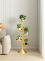 Rak Bunga Logam Mewah Multi-layer untuk Ruang Tamu, Balkon, Hotel, B&B JXT J260215-1 Desainer Rak Pot Bunga