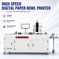 Nouvelle imprimante jet d'encre UV continue pour bols en papier, 1200 DPI, haute vitesse, pour étiquettes en rouleau, films, autocollants, cartons, industrielle, automatique, Ethernet