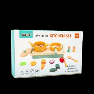 Jouets en bois pour enfants les plus populaires : service de thé de l'après-midi, jeux de rôle de cuisine, jeux d'imitation, ensembles de jouets pour enfants - Product Image 2