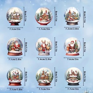 Décorations de Noël modernes, boule de cristal suspendue avec diamants, décorations de peinture festives - Product Image 4