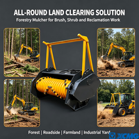 XCMG 051384I Broyeur forestier hydraulique pour mini-chargeuse et excavatrice, largeur de travail 2150 mm, moteur 1200 kg, pour terrains de grande envergure
