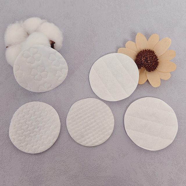 Customizable Eco-friendly Organic Cotton Premium Non-Woven Makeup Remover Pads Absorbent Facial Cleansing Rounds