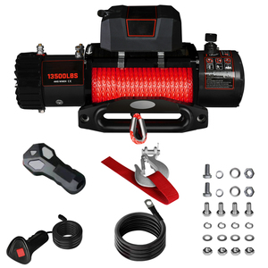 Mạnh mẽ 13500lb tời điện 12V off-road và 4x4 Kéo tời khẩn cấp công cụ Kit - Product Image 1