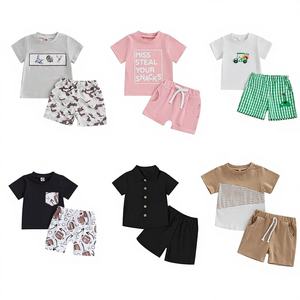 Lote de Ropa Infantil de Verano con Estampados de Dibujos Animados, Estilo Casual, Nueva Marca, Algodón, Guangdong TZ-023, Inventario - Product Image 1