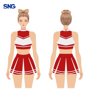 Conjuntos de Uniformes de Porristas para Adolescentes, Color Negro y Plateado, en Spandex/Poliéster, para Eventos Deportivos y Entrenamientos - Product Image 2