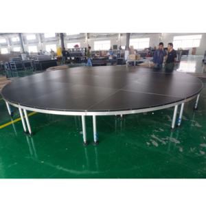 Plateforme de scène amovible en aluminium avec structure en bois, certifiée CE, montage facile pour événements en extérieur et en intérieur - Product Image 4