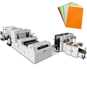 Automatic 6 rolls loading A4 Paper Roll To Sheet Cutting Machine With Label Insert System