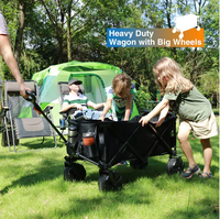 Chariot de Camping pliable pour l'extérieur, utilitaire de plage, chariot pliable, poussette à quatre roues