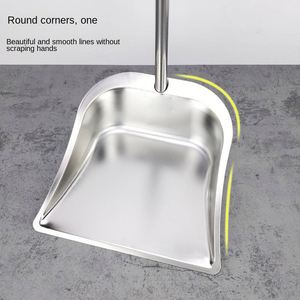 Recogedor de acero inoxidable integrado Dajiang, pala de basura de acero inoxidable no magnética, pala de basura gruesa, cubo sanitario - Product Image 4
