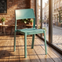 Vente directe d'usine, chaises de restaurant d'extérieur empilables au design simple, chaise de salle à manger de luxe pour le loisir
