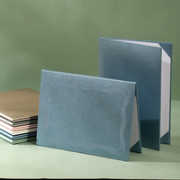 Porta Certificados de Cuero PU Personalizado, Carpeta para Documentos y Diplomas con Grabado, Logotipo Personalizado Disponible