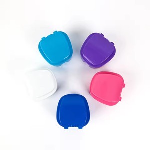 Boîte de rangement pour prothèses dentaires en forme de pomme, étui pour prothèses dentaires, boîte de rangement pour dents avec filet suspendu - Product Image 5