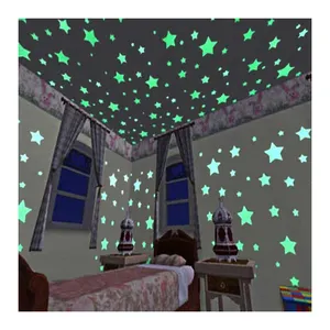 Hot Sale 3D Star Glow In The Dark Waterproof Home Decor Stickers For Wall Sticker Decoration Kids Room