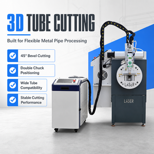 Machine de découpe laser CNC portable simple de 1500 W pour tubes métalliques, acier inoxydable, acier au carbone, tubes carrés, découpeuse laser à fibre - Product Image 2