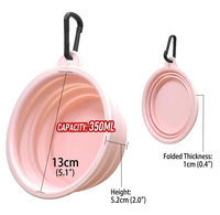 Bol pliable pour chien SHIYUAN, en silicone de qualité alimentaire, pliable, avec mousqueton pour les voyages et la randonnée