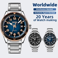 Montre SKMEI 9232 à cadran rond décontractée, chronomètre quotidien pour l'équipage de yacht, pour les voyages courts et l'organisation des postes portuaires