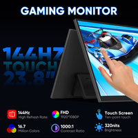 Monitor LCD Portátil de 23.8 Pulgadas, 1080P, 144Hz, HDR, Pantalla Táctil IPS, Extensor de Monitor para Portátil con Logotipo, para Uso en Oficina, Disponible en Stock