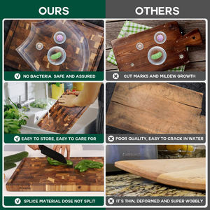 Tabla de Cortar Rectangular de Lujo para Cocina, Gruesa y Grande, Personalizable al por Mayor Directo de Fábrica - Product Image 2