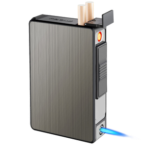 Étui à cigarettes <span class=keywords><strong>personnalisé</strong></span> fait à la main en métal aluminium avec briquet USB et boîte à cigares allume-gaz - Product Image 1