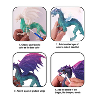 Kit de peinture DIY Dragon, scène de château 3D |   Ensemble d'art créatif et d'artisanat fantastique pour enfants |   Ensemble de jouets éducatifs pour la peinture et le dessin à la main