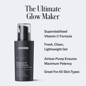 Suero Facial para Hombre con Vitamina C, E y Ácido Ferúlico, Aclarante, Blanqueador, Reafirmante y Antienvejecimiento - Product Image 2