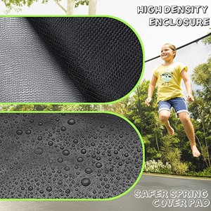 <span class=keywords><strong>Trampoline</strong></span> familial Zoshine avec enclos de sécurité complet, coussin de ressort renforcé, cadre robuste antirouille, lit de saut extérieur - Product Image 5