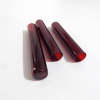 Tube en verre de quartz noir et rouge, tube en quartz rubis