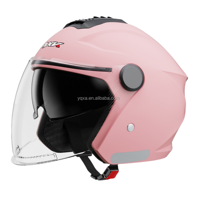New Custom AXK Brand ABS Motorcycle Half Face Helmet Unisex Men Clear Visor Cotton Lining Cycling Box Packaging All Seasons 1