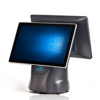 Système de point de vente SUNSON SP01 15,6 pouces à double écran tactile, processeur Intel Core I3/i5/i7, Windows et Android en option, imprimante thermique 80 mm