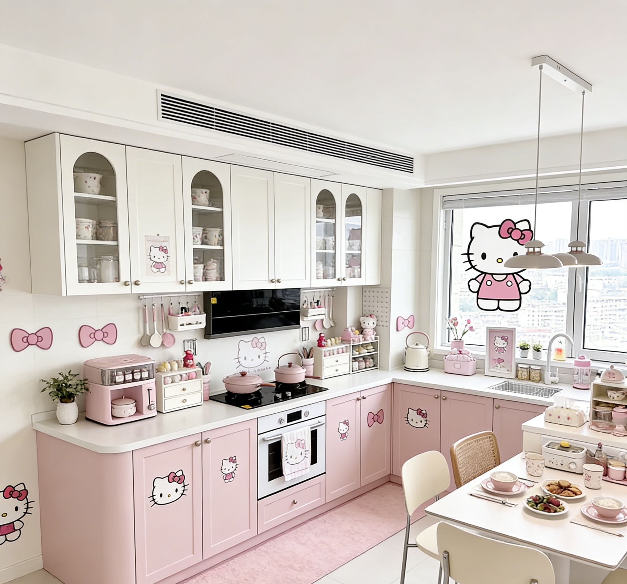 On Sale Hello Kitty Kitchen Set Safe Glass Cover, Non-Stick Baking