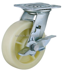 Leichte Edelstahl-Lenk rollen Kleine drehbare Möbel räder mit Nylon-Werkbank rolle - Product Image 6