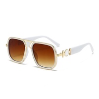 Nouvelles Lunettes de Soleil Rétro 2026 pour Hommes, Monture Imprimé Léopard, Verres Dégradés, Protection UV400