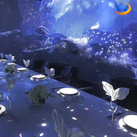 Table à manger holographique immersive 5D, projection 3D à l'œil nu pour restaurant avec contenu d'animation interactif pour banquet de luxe