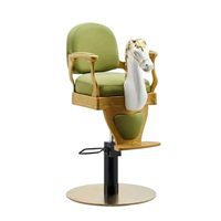 Tête de cheval pour enfants rose barbier enfants chaise de salon de coiffure bébé spécial forme unique levage chaise de barbier