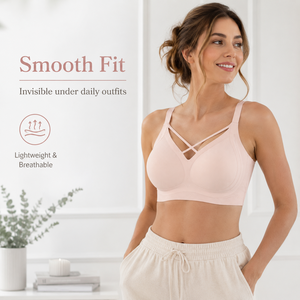 Soutien-gorge sans couture original, effet liftant, pour poitrine petite, avec bonnets fixes, maintien des zones latérales, design fin, sans armatures - Product Image 2