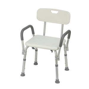 Chaise de douche en alliage d'aluminium antidérapante avec accoudoirs pour personnes âgées et femmes enceintes, utilisation aux toilettes, gris - Product Image 2