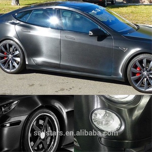 Calcomanías de revestimiento de vinilo metalizado negro cepillado para portátil - Product Image 2