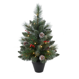 <strong>Mini</strong> Table Christmas <strong>Tree</strong> Indoor Party Decoration PVC PE Artificial <strong>Xmas</strong> <strong>Tree</strong> With Pine Cone and Red Berry-149 - Product Image 1
