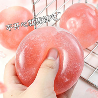 Jouet anti-stress souple et modulable en forme de sorbet de pêche fait main, rempli de vaseline, avec son froissé, très populaire